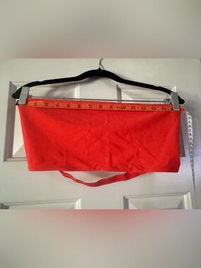 Fused XL Bright Red chasing sunset Strapless Pauko Bandeau Swim Top